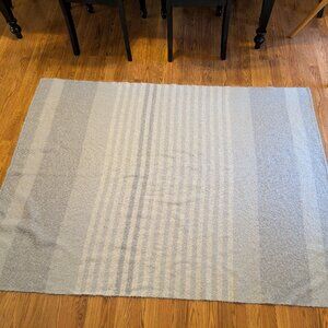 Calvin Klein Blue Striped Throw Blanket